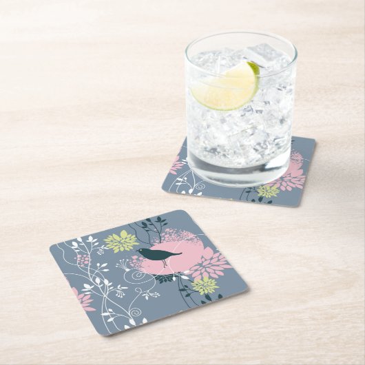 Floral Pattern 9 Kartonnen Onderzetters (Insitu)