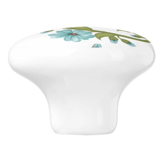 Floral Pattern 9 Keramische Knop (Zijkant)