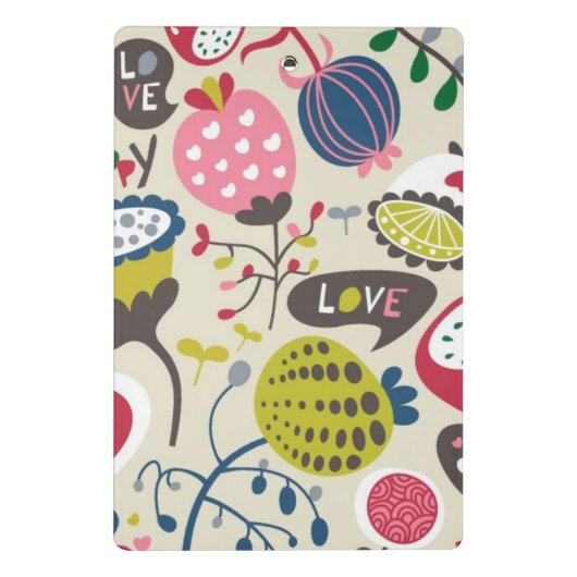 Floral Pattern 9 Mini Klembord (Achterkant)