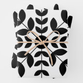 Floral Pattern abstract Black and White Mandala Inpakpapier Vel (In situ)