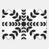 Floral Pattern abstract Black and White Mandala Inpakpapier Vel (Voorkant)