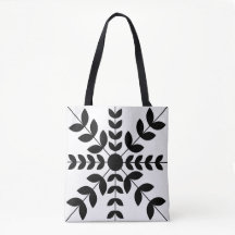 Floral Pattern abstract Black and White Mandala