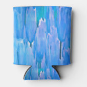 Floral Pattern Abstracte Franse blauwe tulpen Blikjeskoeler (Voorkant)