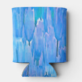 Floral Pattern Abstracte Franse blauwe tulpen Blikjeskoeler (Achterkant)