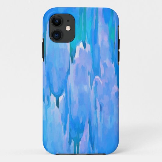 Floral Pattern Abstracte Franse blauwe tulpen Case-Mate iPhone Case (Achterkant)