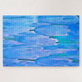 Floral Pattern Abstracte Franse blauwe tulpen Legpuzzel (Horizontaal)