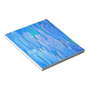 Floral Pattern Abstracte Franse blauwe tulpen Notitieblok
