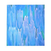 Floral Pattern Abstracte Franse blauwe tulpen Notitieblok (Voorkant)