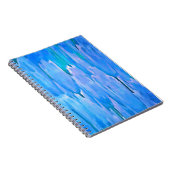 Floral Pattern Abstracte Franse blauwe tulpen Notitieboek (Rechterzijde)