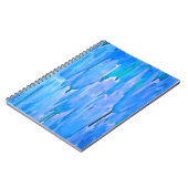 Floral Pattern Abstracte Franse blauwe tulpen Notitieboek (Linkerzijde)