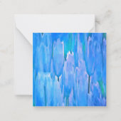 Floral Pattern Abstracte Franse blauwe tulpen Notitiekaartje (Achterkant)