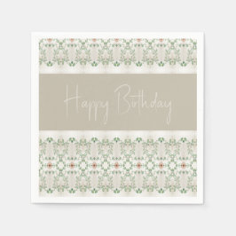 Floral Pattern Accented Servet