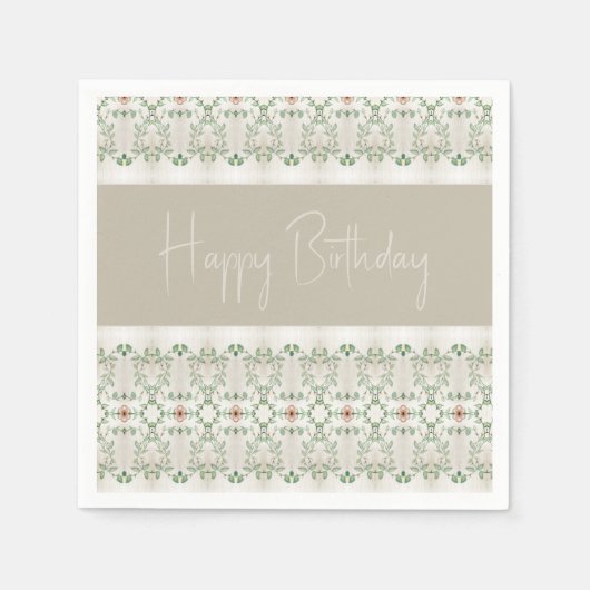 Floral Pattern Accented Servet (Voorkant)