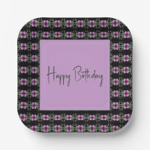 Floral Pattern Accented Square
