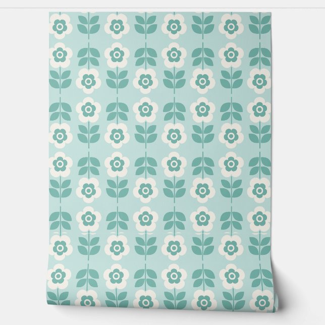 Floral Pattern Achtergrond Behang (Afrollen)