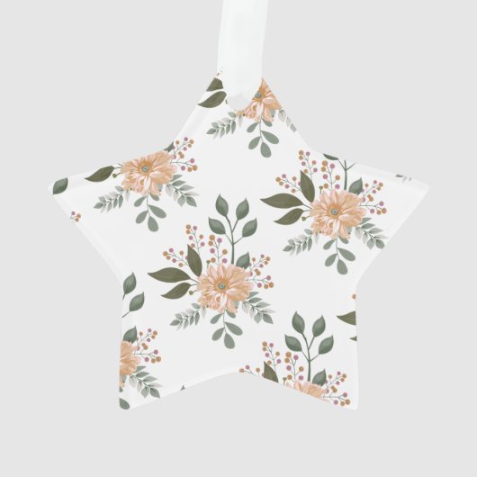 Floral Pattern - Acrylsierente Ornament (achterkant)