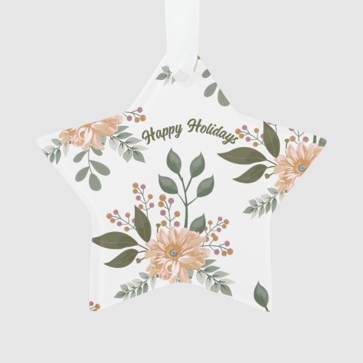 Floral Pattern - Acrylsierente Ornament (voorkant)