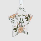 Floral Pattern - Acrylsierente Ornament (voorkant)
