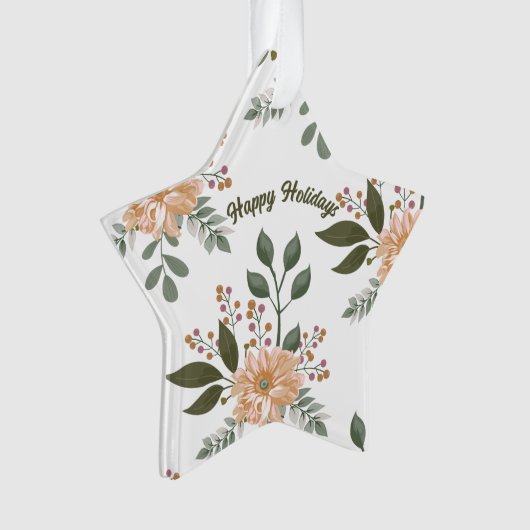 Floral Pattern - Acrylsierente Ornament (voorkant)