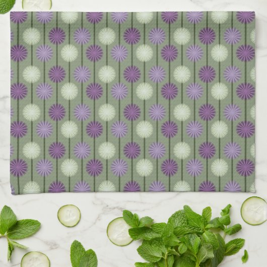 Floral Pattern Allium Kitchen Towel Theedoek (Gevouwen)