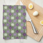 Floral Pattern Allium Kitchen Towel Theedoek (Quarter Fold)