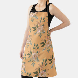 Floral Pattern Apron Schort