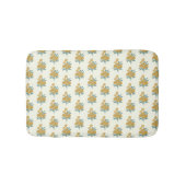  Floral Pattern Autumn Mustard Yellow Badmat (Voorkant)