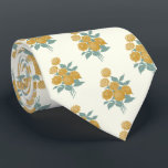 Floral Pattern Autumn Mustard Yellow Stropdas<br><div class="desc">Deze stijlvolle stropdas heeft een uniek  bloempatroon van  bloemen in de herfst en herfstschilden van mosterdgeel en sage-groen. Geweldig cadeauidee!</div>