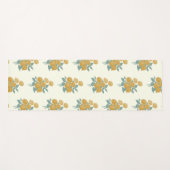  Floral Pattern Autumn Mustard Yellow Yogamat (Voorkant (horizontaal))