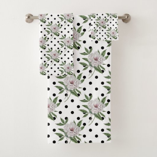 Floral Pattern Bad Handdoek (Insitu)