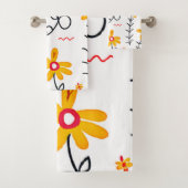 Floral Pattern Bad Handdoek (Insitu)