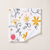 Floral Pattern Bad Handdoek (Wasdoekje)