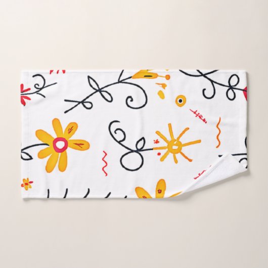 Floral Pattern Bad Handdoek (Handdoek)