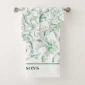 Floral Pattern Bad Handdoek (Insitu)