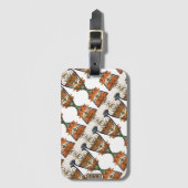  Floral Pattern Bagagelabel (Voorkant (verticaal))