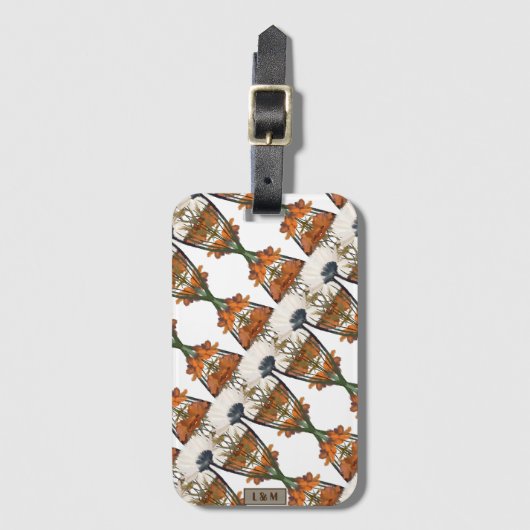  Floral Pattern Bagagelabel (Voorkant (verticaal))