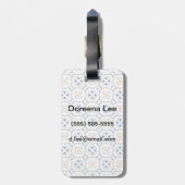 Floral Pattern Bagagelabel (Achterkant verticaal)