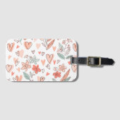Floral Pattern Bagagelabel (Voorkant (horizontaal))