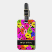 Floral pattern bagagelabel (Voorkant verticaal)