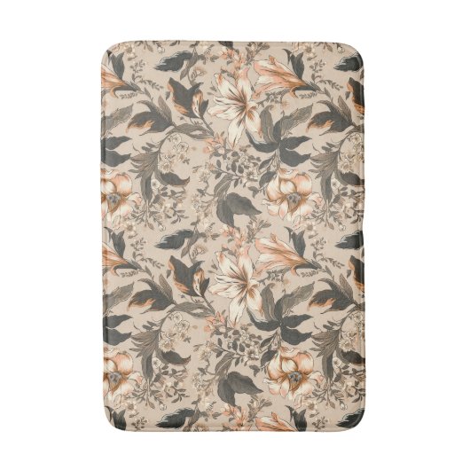 Floral Pattern Bath Mat (Voorkant Verticaal)