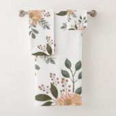 Floral Pattern Bath Towel Set Bad Handdoek (Insitu)