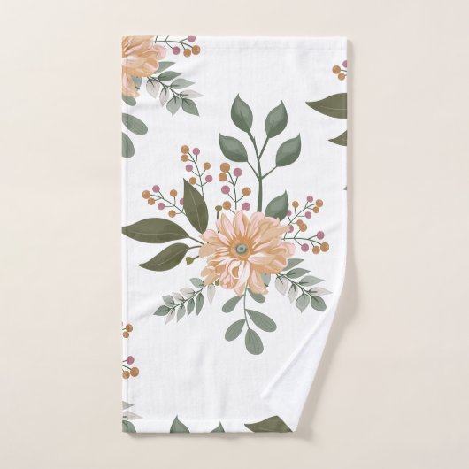 Floral Pattern Bath Towel Set Bad Handdoek (Handdoek)
