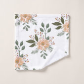 Floral Pattern Bath Towel Set Bad Handdoek (Wasdoekje)