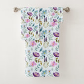 Floral Pattern Bath Towel Set Bad Handdoek (Insitu)