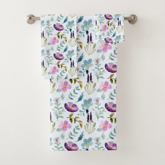 Floral Pattern Bath Towel Set Bad Handdoek (Insitu)