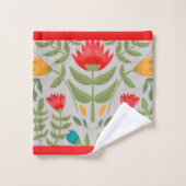 Floral Pattern Bathroom Bath Towel Set Bad Handdoek (Wasdoekje)