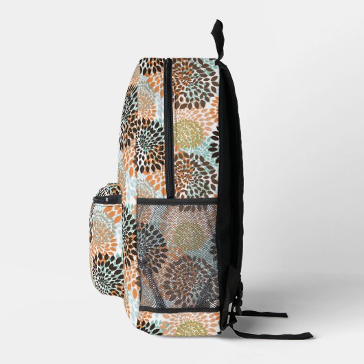 Floral Pattern Bedrukte Rugzak (Rechts)