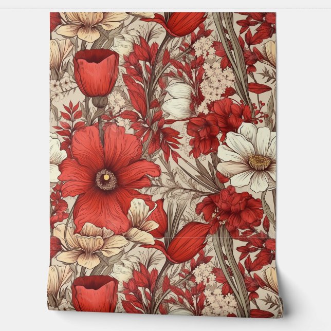 Floral Pattern Behang (Afrollen)