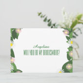 Floral Pattern Ben je mijn bruidsmeisje? Kaart (Staand voorkant)