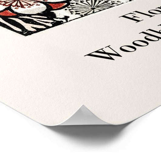 Floral Pattern beroemd gemaakt door Watanabe Seite Poster (Hoek)